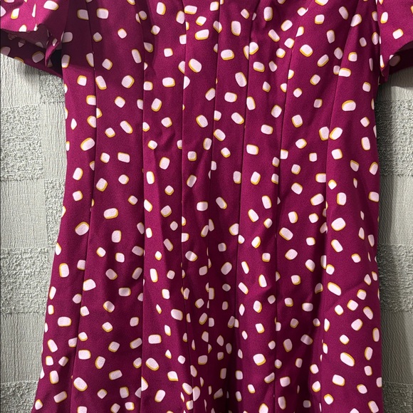 Kate Spade Magenta and Yellow Dot Dress - Picture 4 of 10